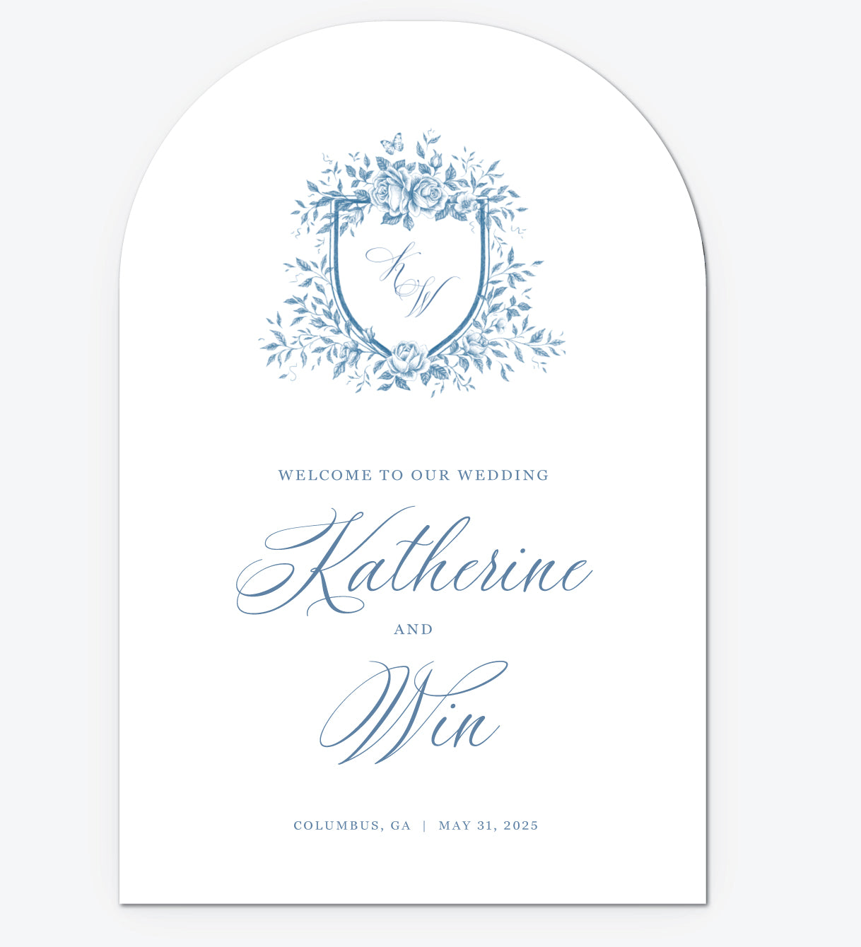 Crest Arched Foam Board Sign