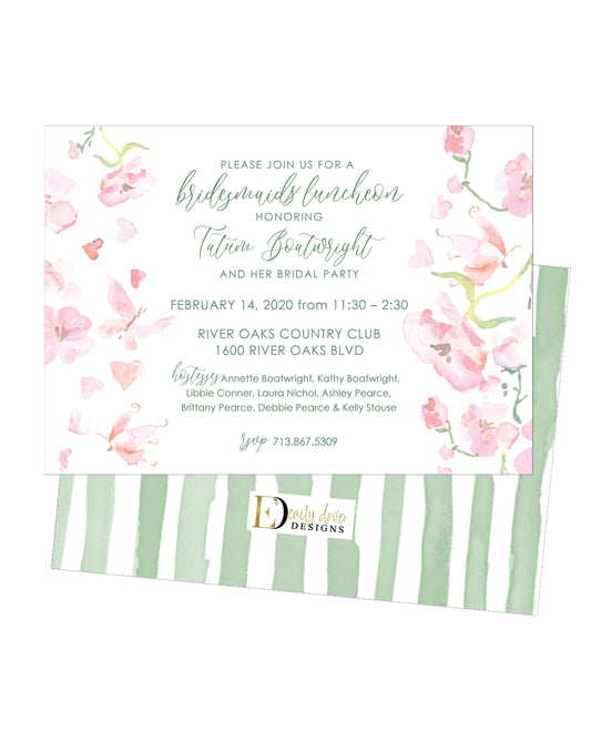 Floral Bridesmaid Luncheon Invitation