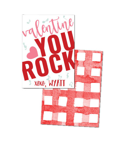 You Rock Valentines Tags