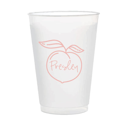Peach 16oz frosted cups