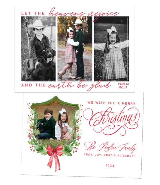 Holly Crest Christmas Card