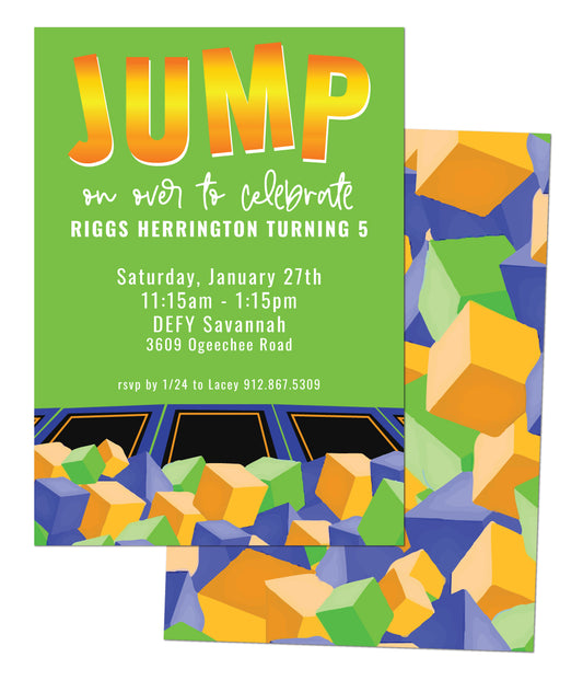 Defy Jump Birthday Invitation