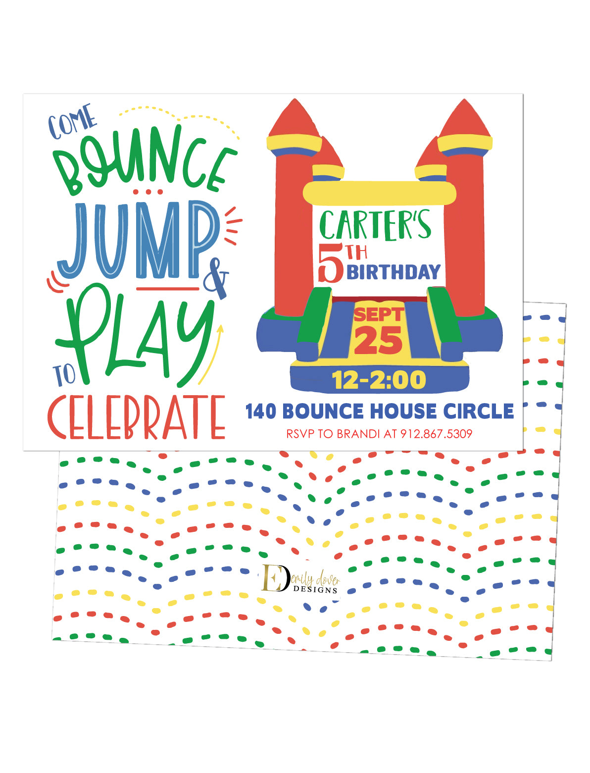 🎈Bounce House Birthday Invitation