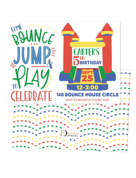 🎈Bounce House Birthday Invitation