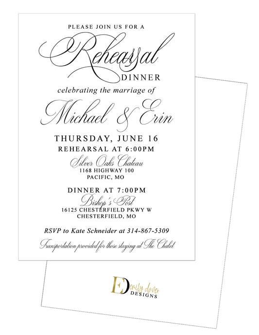 Rehearsal Dinner Invitation