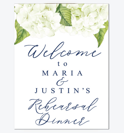 Hydrangea Foam Board Sign