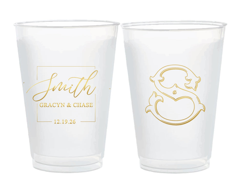 Monogram 16oz frosted cups