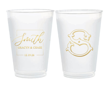 Monogram 16oz frosted cups
