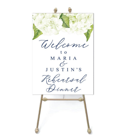 Hydrangea Foam Board Sign