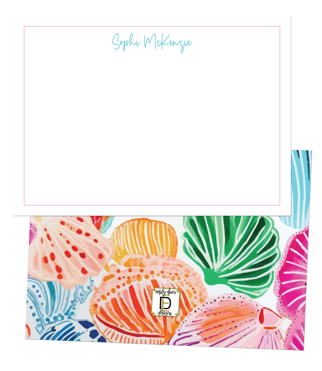 Bright Shells Notecards