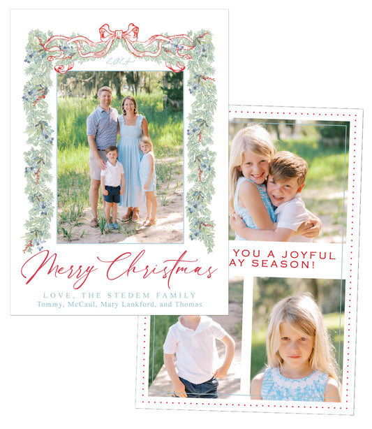 Garland Christmas Card