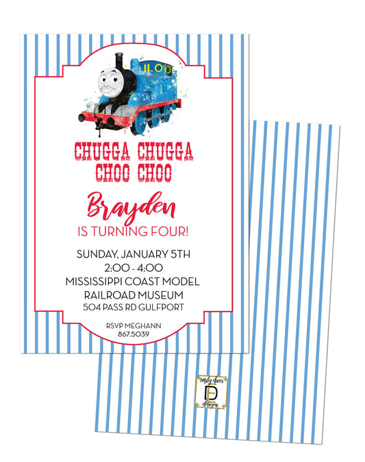 🚂Thomas the Train Birthday Invitation