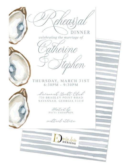 Oyster Rehearsal Dinner Invitation