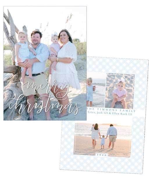 Gingham Christmas Card