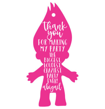 Trolls Poppy Favor Tags