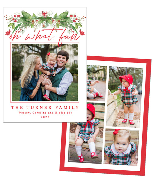 Berry Garland Christmas Card