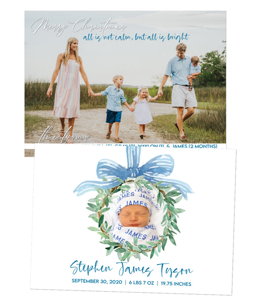 Merrier Announcement Christmas Card