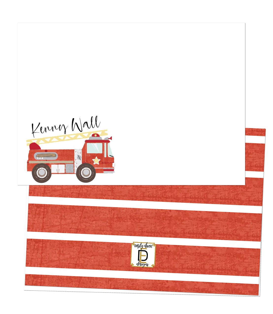 Firetruck Notecards