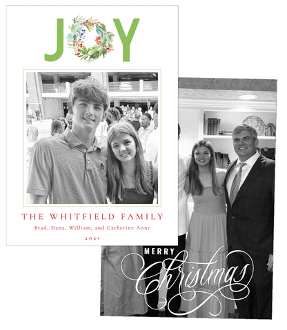 Joy Wreath Christmas Card