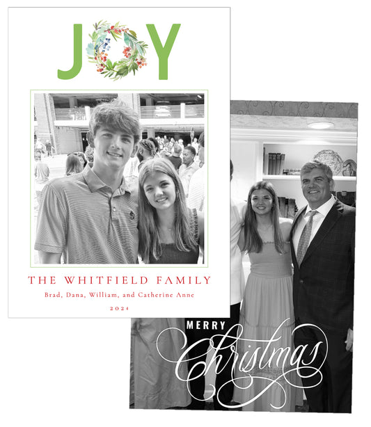 Joy Wreath Christmas Card