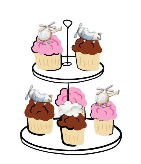 Airplane Cupcake Toppers