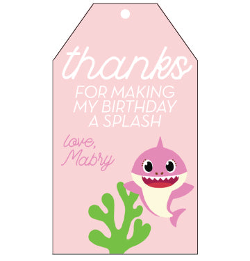 Baby Shark Favor Tags