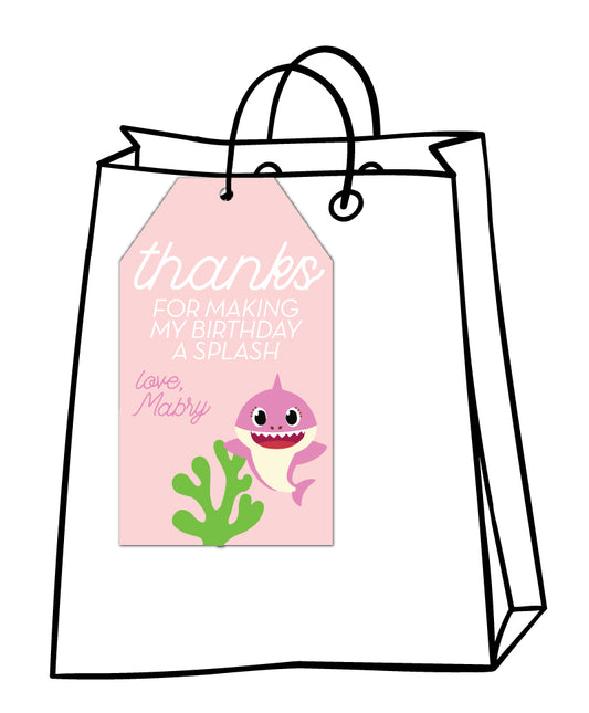 Baby Shark Favor Tags