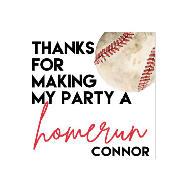 Baseball Favor Tags