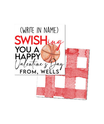Basketball Valentines Tags