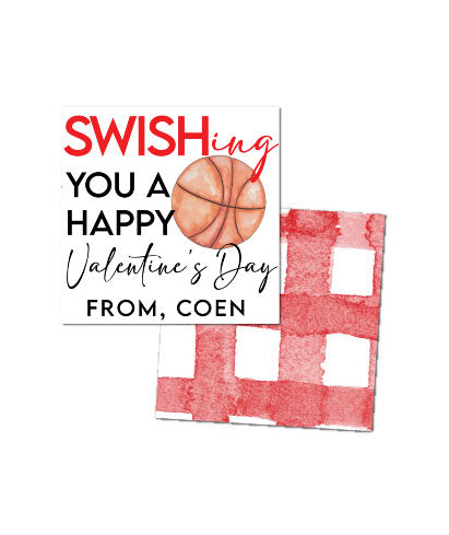 Basketball Valentines Tags