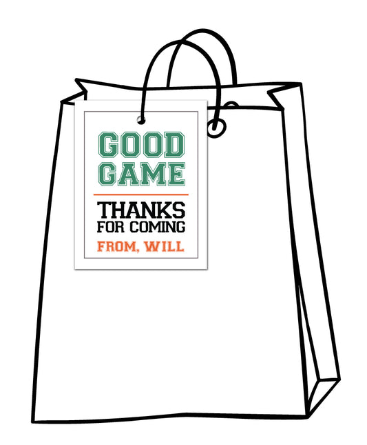 Sports Favor Tags