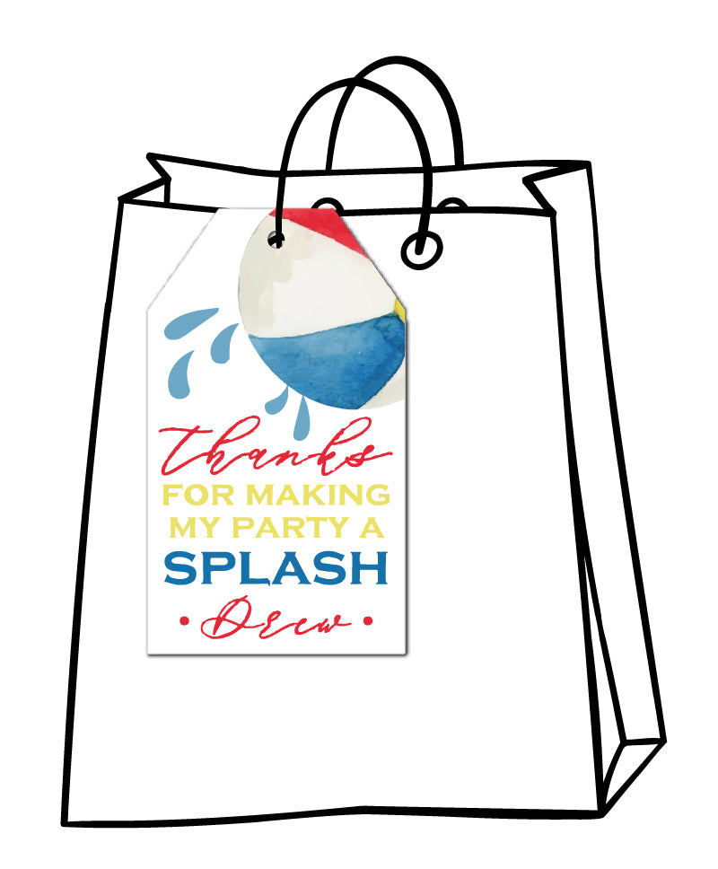 Beach Ball Favor Tags
