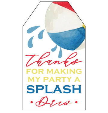Beach Ball Favor Tags