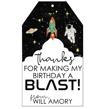 Blast Off Favor Tags