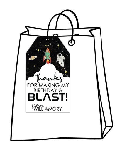 Blast Off Favor Tags
