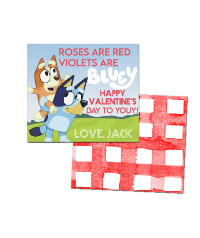 Bluey Valentines Tags