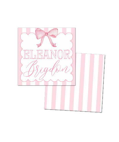 Pink Bow Enclosure Cards