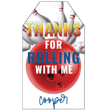 Bowling Favor Tags