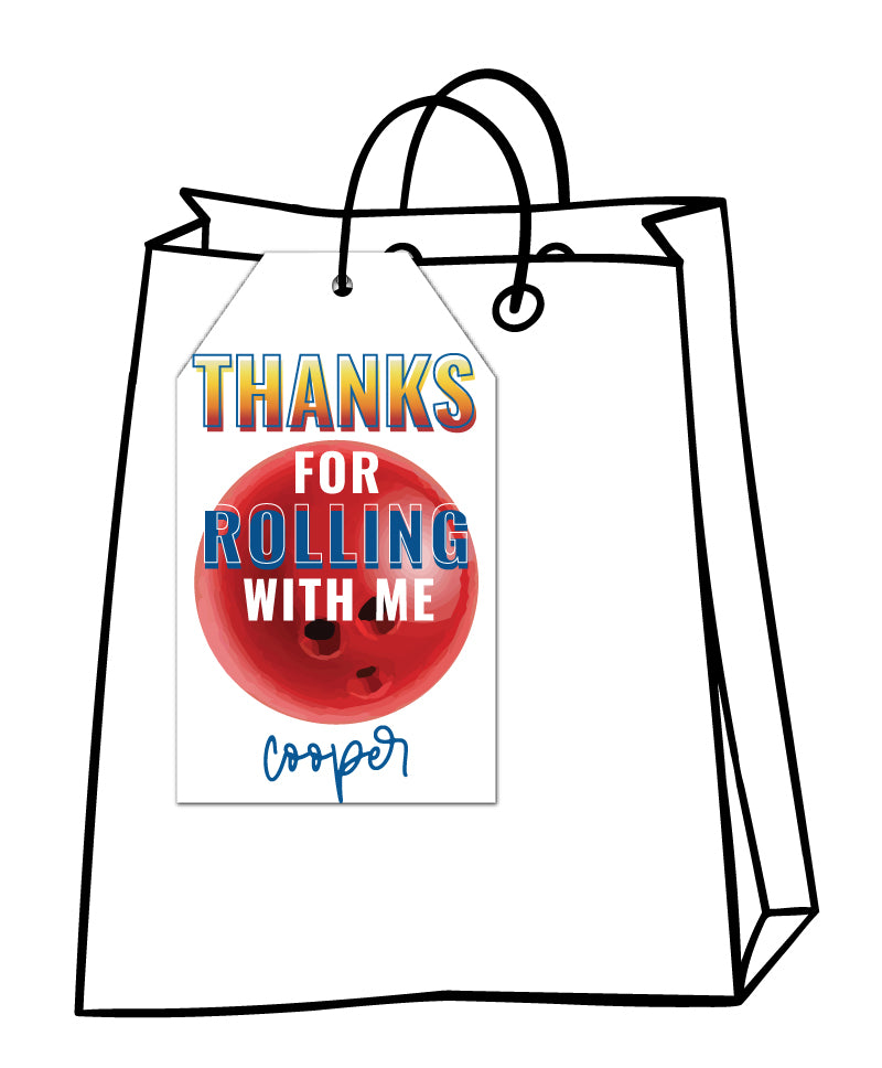 Bowling Favor Tags