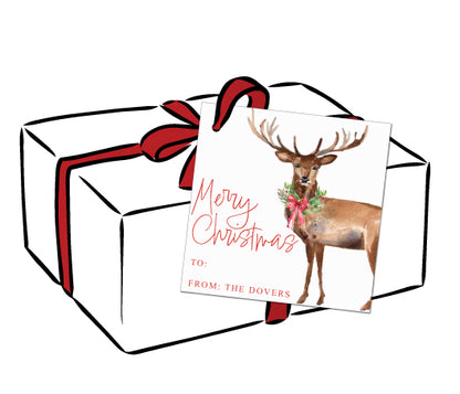 Buck Christmas Gift Tags/Labels