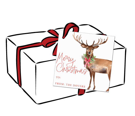 Buck Christmas Gift Tags/Labels