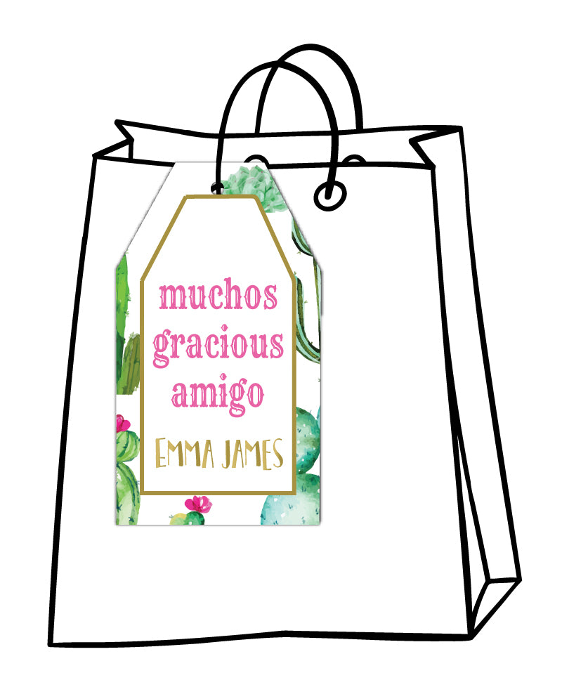 Fiesta Cactus Favor Tags