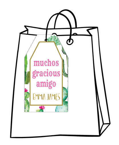 Fiesta Cactus Favor Tags
