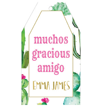 Fiesta Cactus Favor Tags