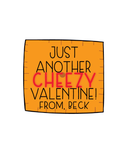 Cheezy Cutout Valentines Label