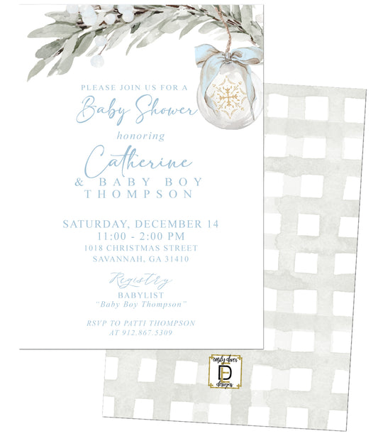Christmas Baby Shower Invitation