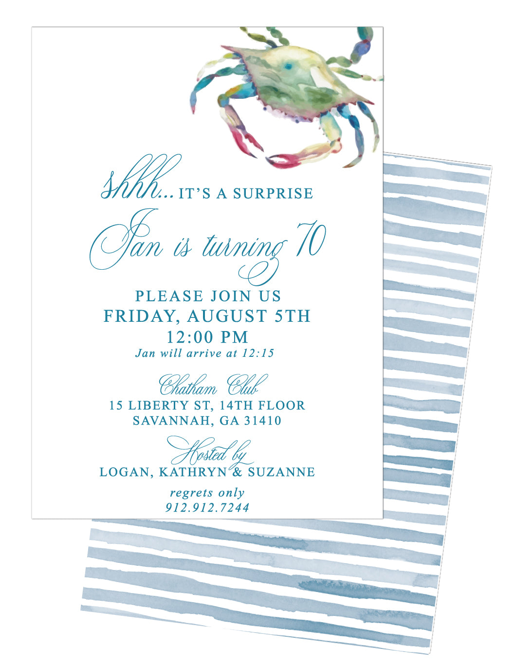 🦀 Crab Birthday Invitation