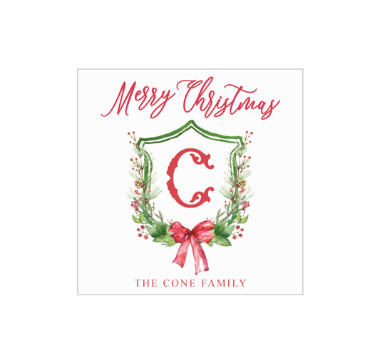 Crest Christmas Gift Tags/Labels