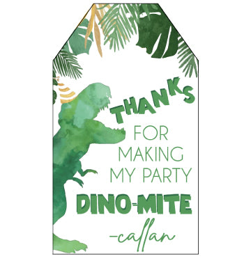 Dinosaur Favor Tags