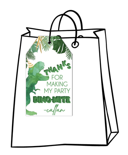 Dinosaur Favor Tags